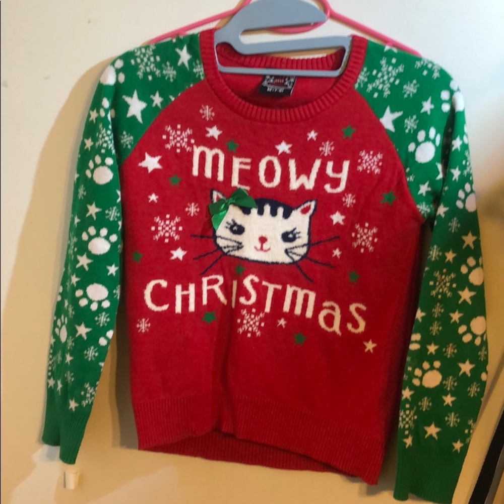 Holiday sweater girls size m 7-8